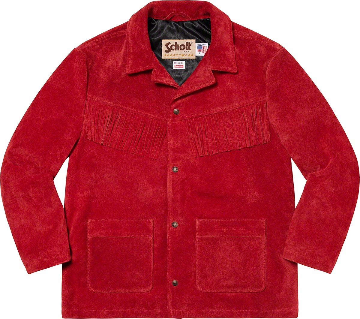 Supreme®/Schott® Fringe Suede Coat view 4